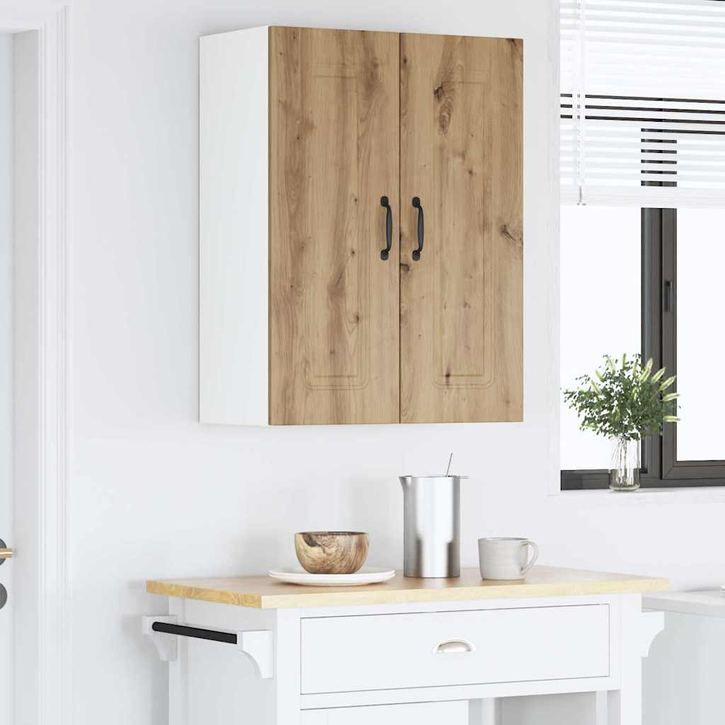 Küchenhängeschrank mit Tür 2 pcs Artisan-Eiche 30 x 31 x 80 cm